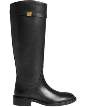 Coccinelle Pansy Cow Kniehohe Stiefel - Schwarz
