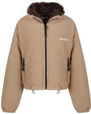 Miu Miu Jassen ,Bruin ,Blouson
