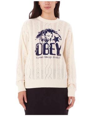 Obey Studio Crew Sweater - Weiß