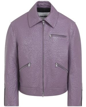 Jil Sander Leather Jackets - Violet