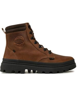 Palladium Stilvolle Beeswax Stiefel Für Männer - Braun