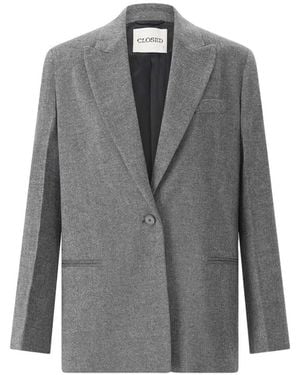 Closed Blazer Mit Schurwoll-Mix - Grau