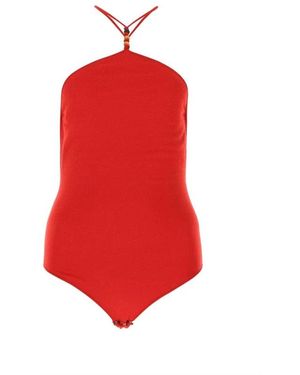 Bottega Veneta Halter Neck Bodysuit - Rood