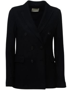 Circolo 1901 Jassen ,Blauw ,Wol Dubbelrijen Jersey Blazer - Zwart