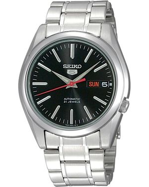 Seiko Modernes Silbernes Sport Automatik Uhr - Mettallic
