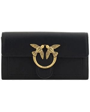 Pinko The Love One Leder-Portemonnaie - Schwarz