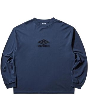Umbro Og Logo Langarm-T-Shirt - Blau