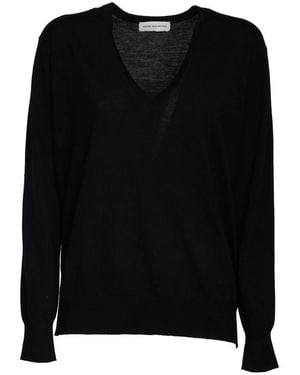Dries Van Noten Pullover Mit Weitem V-Ausschnitt - Schwarz