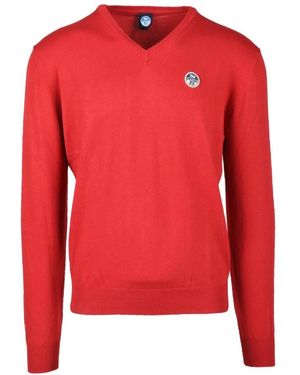 North Sails V-Neck Knitwear - Red
