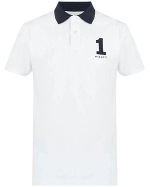 Hackett Heritage Number Polo - Weiß