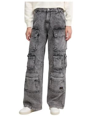 Alpha Industries High Waist Jeans - Grijs