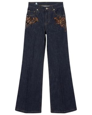 Ermanno Scervino Jeans ,Blauw ,Denim Palazzo Broek