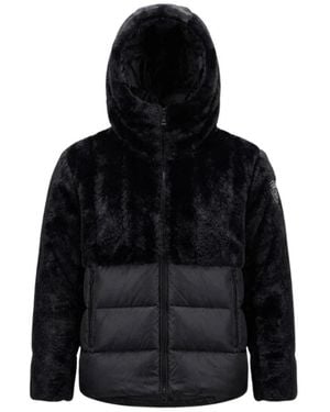 Blauer Winterjacken - Schwarz