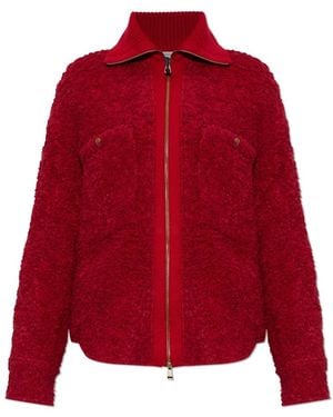 Moncler Truien & Vesten ,Rood ,Wol Cardigan Met Zakken