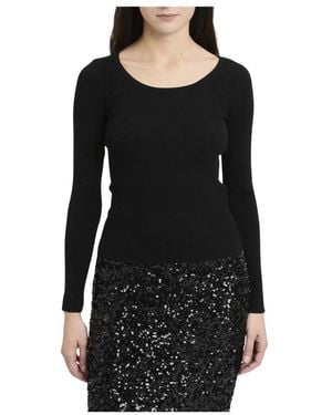 Marella Round-Neck Knitwear - Nero