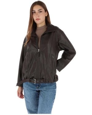 Pepe Jeans Lederimitat-Jacke - Schwarz