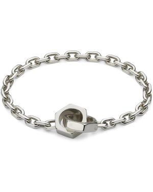 Gucci Accessoires ,Grijs ,Trademark Sterling Chain Bracelet - Metallic