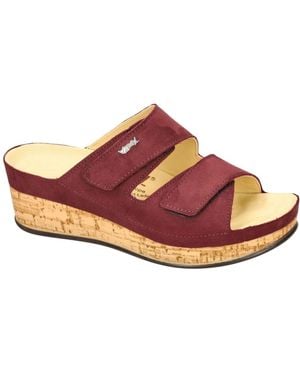 Vital Schoenen ,Rood ,Leer Lara Nubuck Clog - Roze