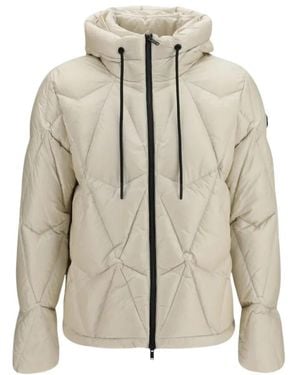 Moose Knuckles Jassen ,Wit ,Nylon Quilted Iceberg Puffer Jas - Naturel