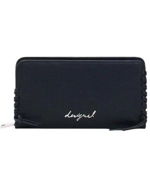 Desigual Zip-Around Portemonnee Met Interne Vakken - Blauw