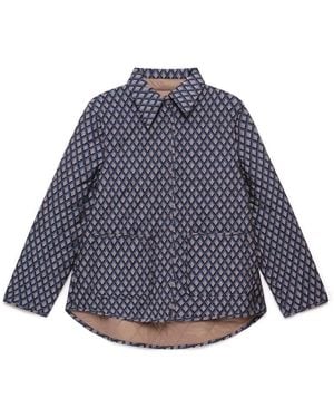 Maliparmi Jassen ,Blauw ,Polyester Geometric Jacquard Jacket