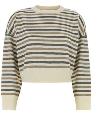 Brunello Cucinelli Round-Neck Knitwear - Gris