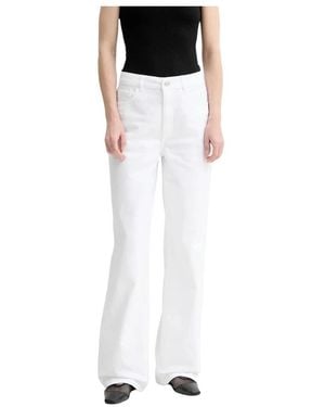 Gestuz Jeans ,Wit ,Katoen Zolina Twill Hw Wide Jeans - Zwart