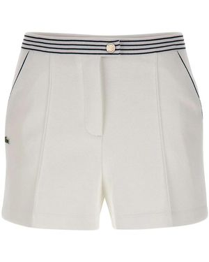 Lacoste Korte Broeken ,Wit ,Katoen French Made Piqué Shorts