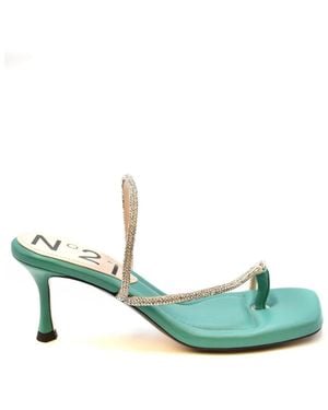 N°21 Heeled Mules - Green