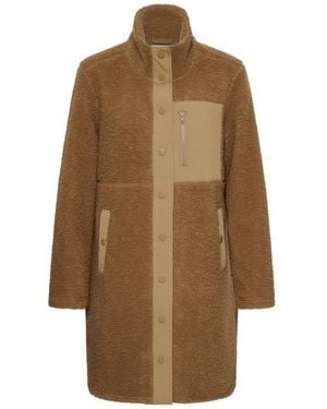Kaffe Single-Breasted Coats - Marrón