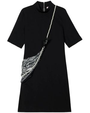 Oltre Etui-Kleid Mit Schal-Detail - Schwarz