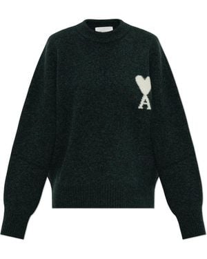 Ami Paris De Coeur Sweater - Groen