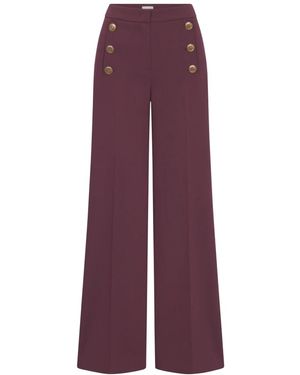 Seductive Wide Trousers - Viola