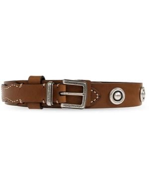 Etro Ledergürtel Mit Nieten - Braun