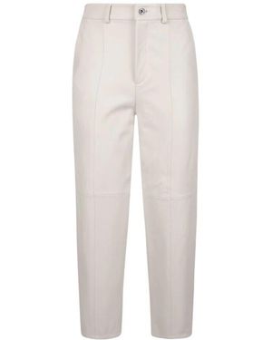 Eleventy Lederhose Aus Lammnappa - Weiß