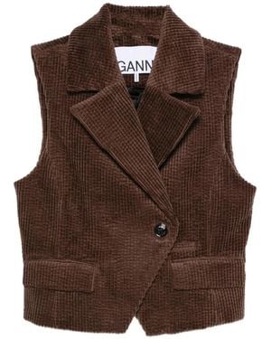 Ganni Vests - Marrón