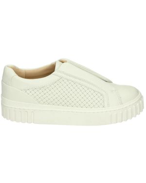 Clarks Schoenen ,Leer Witte Instappers Mayhill Bay Schoenen