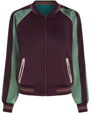 King Louie Jassen ,Paars ,Satijn Bomber Dusk Satin