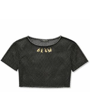 Philipp Plein Tops ,Zwart ,Katoen Ss Top