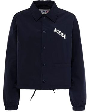 Autry Jassen ,Blauw ,Polyester Windbreaker Jacket