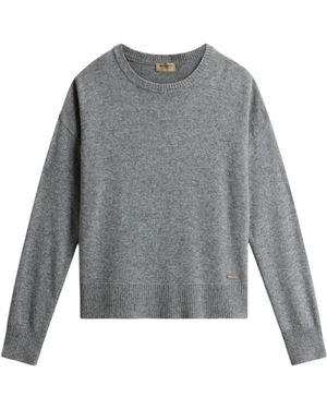 Woolrich Round-Neck Knitwear - Grigio