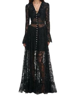 Self-Portrait Maxi Dresses - Black