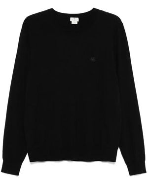 Etro Gestrickter C-Ausschnitt Pullover - Schwarz