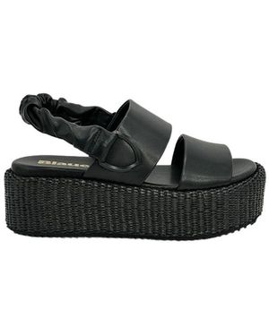 Blauer Wedges - Negro