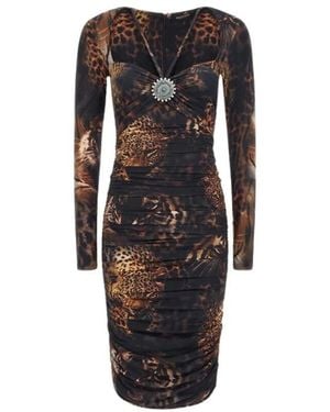 Roberto Cavalli Midi Dresses - Black