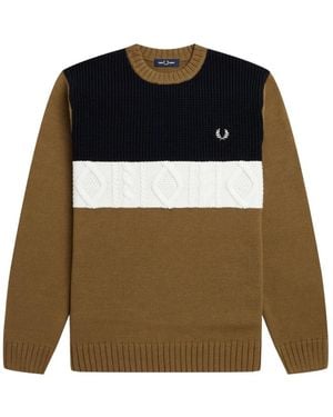 Fred Perry Farbblock Hoodies Für Männer - Grün