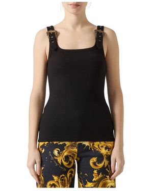Versace Jeans Couture Tops ,Zwart ,Katoen Top