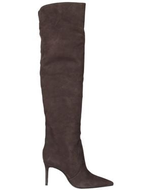 SCHUTZ SHOES Stivale Suede Tacco Alto - Braun