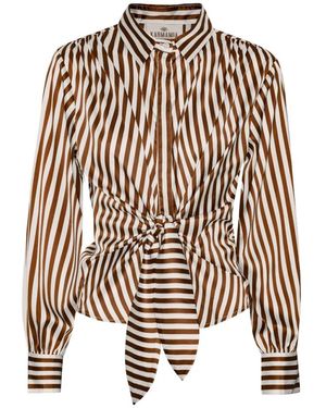 Karmamia Bruine Lee Overhemdblouses - Wit