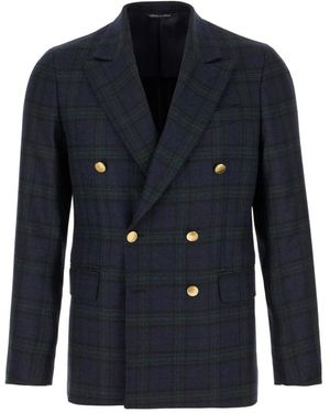 Colamarino Kostuums ,Veelkleurig ,Leer Formal Blazers - Blauw